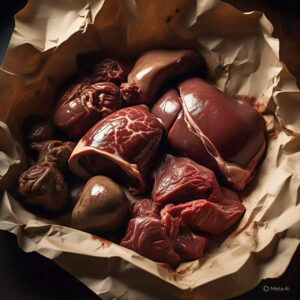 Liver, heart, and kidney meat cuts used in the carnivore diet